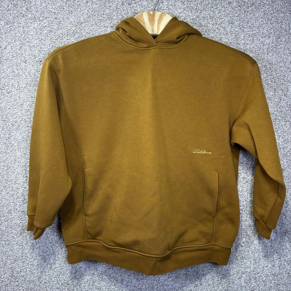 Lululemon Hoodie Womens Small Brown Relaxed Fit Pullover Logo LW3J5DS.03